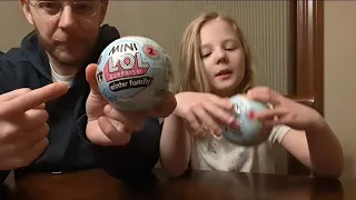 Opening Mini LOL Surprise Winter Family Mystery Balls to add to our LOL Family