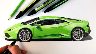 How to draw a REALISTIC SUPERCAR step by step.