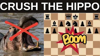 🔥 Grandmaster technique: White Crushes the Hippopotamus Defense!  ♟️