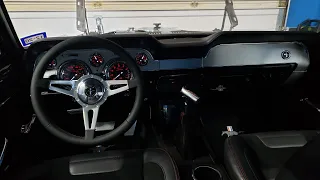 TMI Pony Sport R Interior + console with custom SpeedHut Gauges - 1967 Ford Mustang Restomod