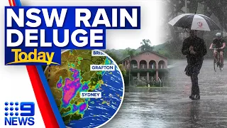 Rain moving inland, but flood dangers remain for NSW coast | 9 News Australia