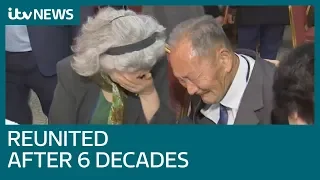 Separated Korean families meet in the North for emotional reunion | ITV News