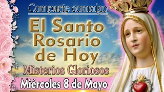Santo Rosario corto SIN ANUNCIOS EN MEDIO LA ORACION Miércoles 8 de mayo de 2024 MISTERIOS GLORIOSOS