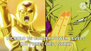 Piccolo Vs Cooler Power Levels - Dragon Ball / Z / Super / Super Heroes