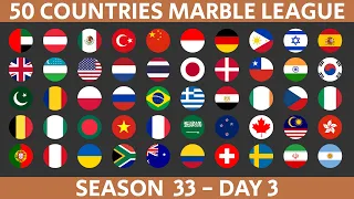 50 Countries Marble Race League Season 33 Day 3/10 Marble Race in Algodoo