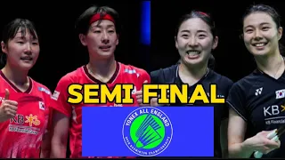 Baek/Lee (KOR) VS Kim/Kong (KOR) | Semifinal Badminton All England 2024