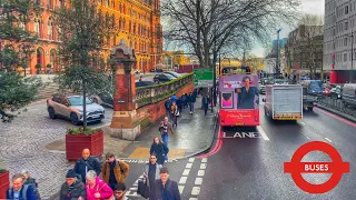 London Bus Ride | Route 390 Victoria To Archway Via Oxford Street | Upper Deck View | 4k HDR