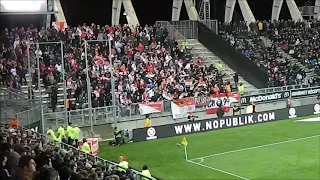 Amiens sc / AS Monaco ambiance après le but monégasque