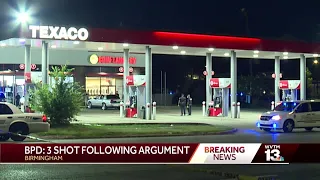 3 men shot following argument outside of Woodlawn gas station