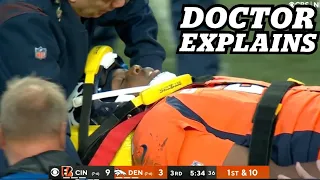 Teddy Bridgewater Carted off the Field vs Bengals - Doctor Explains