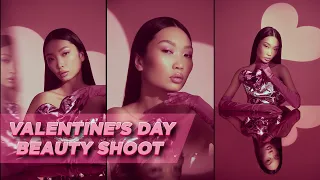 Glamorous Valentine's Day Themed Beauty Shoot