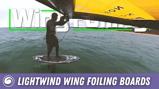 Wing Foil in the Lightest Winds Possible With a Downwind Board