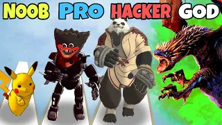 NOOB vs PRO vs HACKER vs GOD in Frog Run Animal Evolution Big Update Part 2