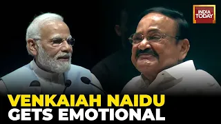 PM Modi's Speech At Venkaiah Naidu's Farewell Makes Outgoing Vice President Emotional; WATCH