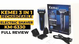 Kemei 3 In 1 km 6330 Rechargeable Trimmer Machine | Full Review