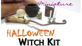 Halloween Witch Items Polymer Clay Resin Dollhouse Miniature How To  DIY Tutorial