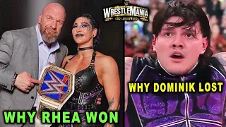 at WrestleMania 39 Why Dominik Mysterio Lost why Rhea Ripley Won