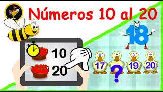 NÚMEROS DEL 10 AL 20 🌀 APRENDE A CONTAR HASTA EL 20 / CUENTA DE 10 EN 10 / EDUCACIÓN PRIMARIA