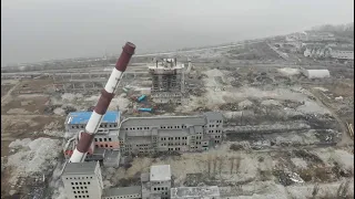 Подрыв трубы цеха бывшего «Химпрома» в Волгограде сняли с высоты