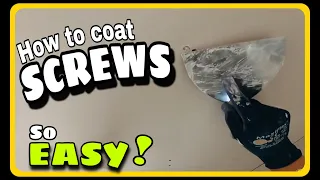 HOW TO COAT DRYWALL SCREWS SO EASY || DRYWALL FINISHING 💪🙈🇺🇸🟢😎