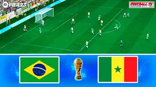 FIFA 23 - BRAZIL vs SENEGAL - FIFA WORLD CUP FINAL | FULL MATCH ALL GOALS | PC GAMEPLAY 4K