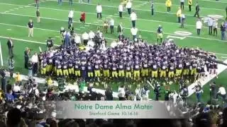 Notre Dame Alma Mater Stanford Game 10-14-16