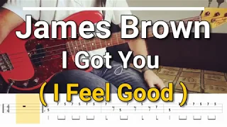 James Brown - I Got You (I Feel Good) (Bass Cover) TABS