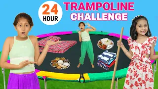 24 Hour OVERNIGHT TRAMPOLINE Challenge | MyMissAnand