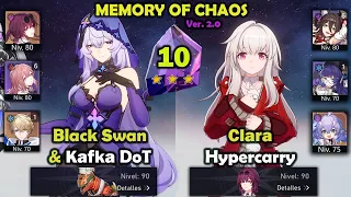 Black Swan x Kafka DoT & Clara Hypercarry | Memory of Chaos 10 | Moc 10 | Honkai Star Rail