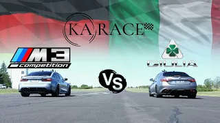 Alfa Romeo Giulia Quadrifoglio vs BMW M3 Competition - DRAG RACE