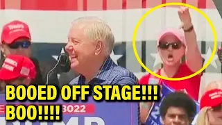 Trump crowd TURNS AGAINST Lindsey Graham and HUMILIATES him during rally