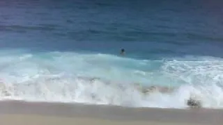 Midwest moron attempts to Conquer big Waves in CABO