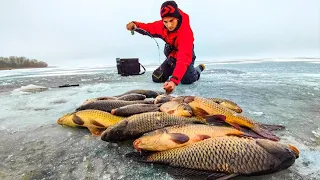 ЭТО ЖЕСТЬ! НАШЛИ ЛОГОВО САЗАНА! ПЕРВЫЙ ЛЁД УДИВИЛ! Зимняя рыбалка 2022-23