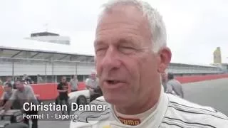 Christian Danner im F1-Boliden am Hockenheimring