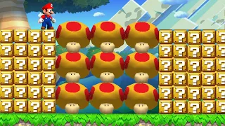 Can Mario Jump Over 999 Item Blocks and Collect 999 Mega Mushrooms in New Super Mario Bros ?