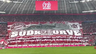 Choreo Bayern München - Borussia Mönchengladbach , 4. Spieltag Saison 22/23 50 Jahre Südkurve