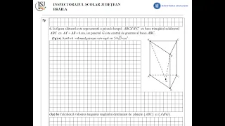 Simulare EN matematică ISJ Brăila - mai 2023 - Subiectul III