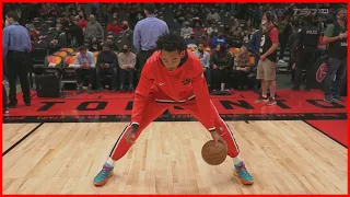 Scottie Barnes Working on the Handle Before Tipoff | Raptors vs Kings | Dec 13, 2021 | 21-22 Season