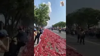 The longest "Judas Belt" firecracker...