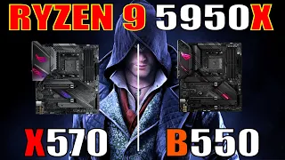 X570 vs B550 || AMD MOTHERBOARD || RYZEN 9 5950X + RTX 3080 ||
