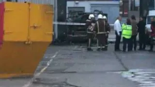 ambulance fire at st helier's hospital vid 1