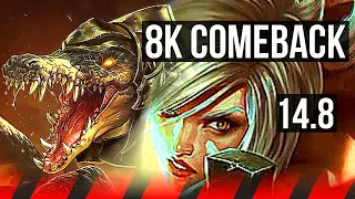 RENEKTON vs RIVEN (TOP) | 8k comeback, 69% winrate | TR Diamond | 14.8