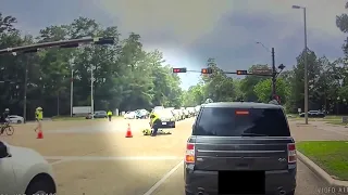 Video surfaces of inured constable kicking vehicle at Ironman Race