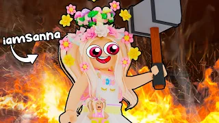 I became iamSannaToo in Roblox Flee the facility!