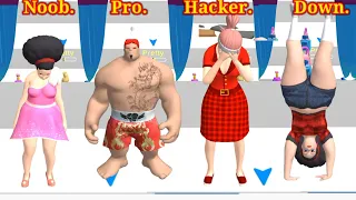 Girl Runner 3D | Noob vs Pro vs Hacker vs Down in girl Runner 3d & princess run 3d video games Level