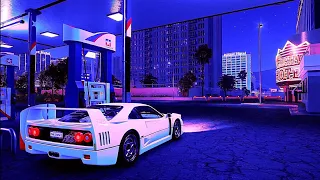 80s las vegas night drive in ferrari f40 (synthwave nostalgic playlist)