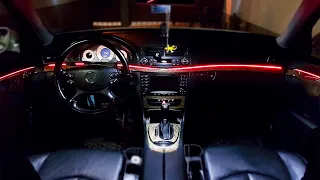 Mercedes W211 - Interior Ambient Lighting Installation | LED Strips