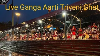 🙏 INDलाईव गंगा आरती त्रिवेणी घाट ऋषिकेश🔥Live Ganga Aarti Triveni Ghat Rishikesh🔥🙏24-May-2024🔥🙏 IND