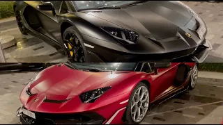 Matte Black or Matte Red Lamborghini Aventador SVJ