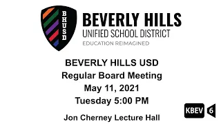 BHUSD Regular Board of Education Meeting May 11, 2021